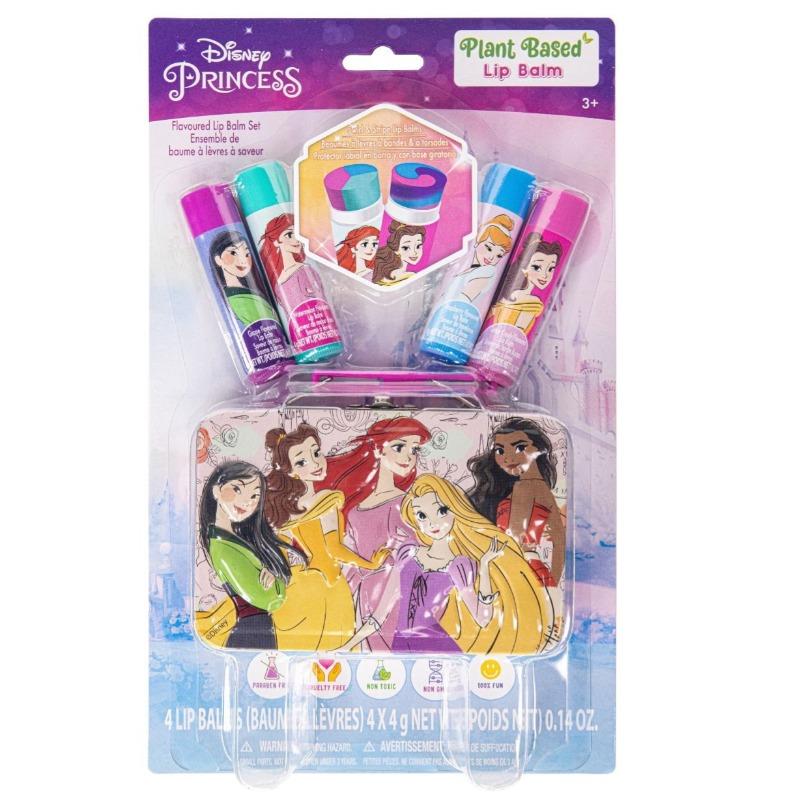 Townley Girl Disney Princess Swirl Lip Balm With Tin Makeup - Pack Of 4