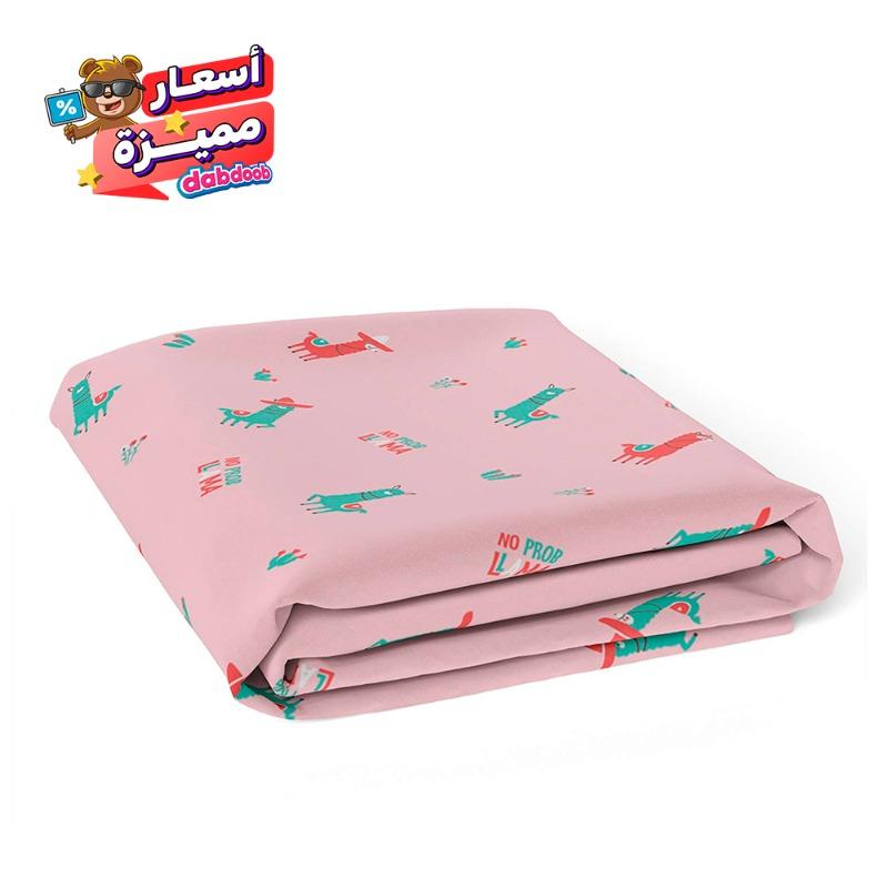 رابيتات - شرشف سرير أطفال قطن عضوي بتصميم اللاما