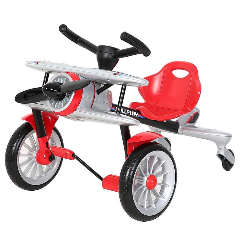 Rollplay Planado Pedal Plane (Silver/Red)