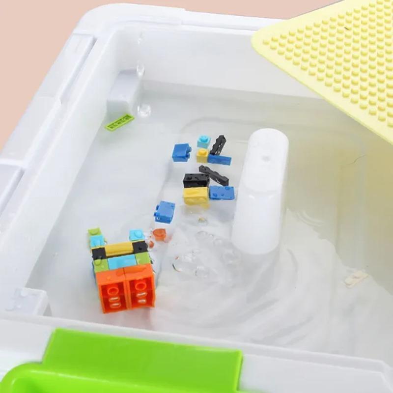 ليتل ستوري - طاولة الأنشطة 3 في 1 مع 300 مكعبات تركيب