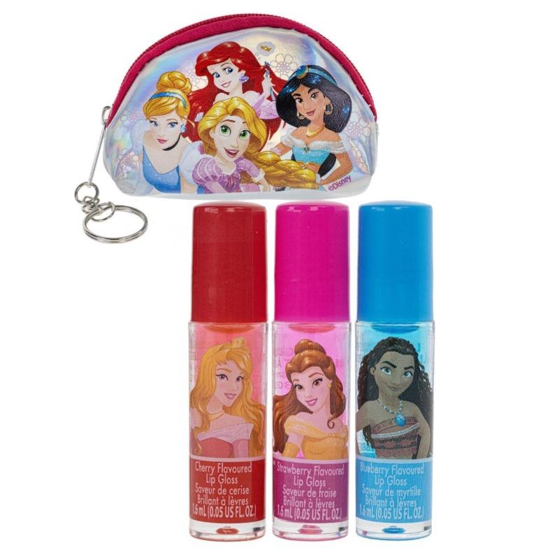 ديزني برينسس مجموعة مرطب الشفاه وحقيبة مستحضرات التجميل