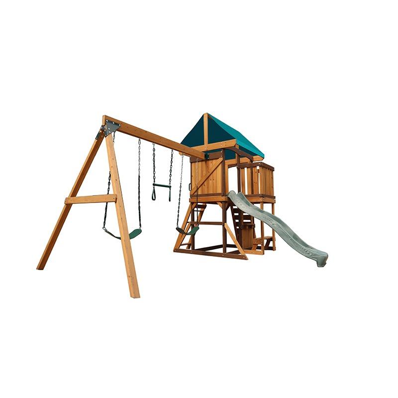Mountpeak Logan Swing Set And Playhouse With Balcony