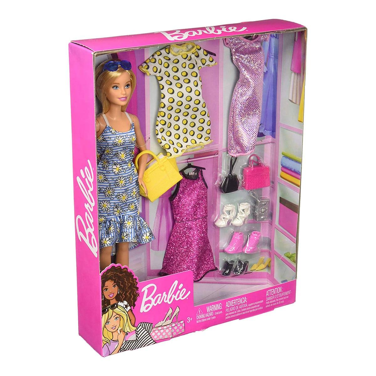 باربي دمية الأزياء والموضة مع الإكسسوارات