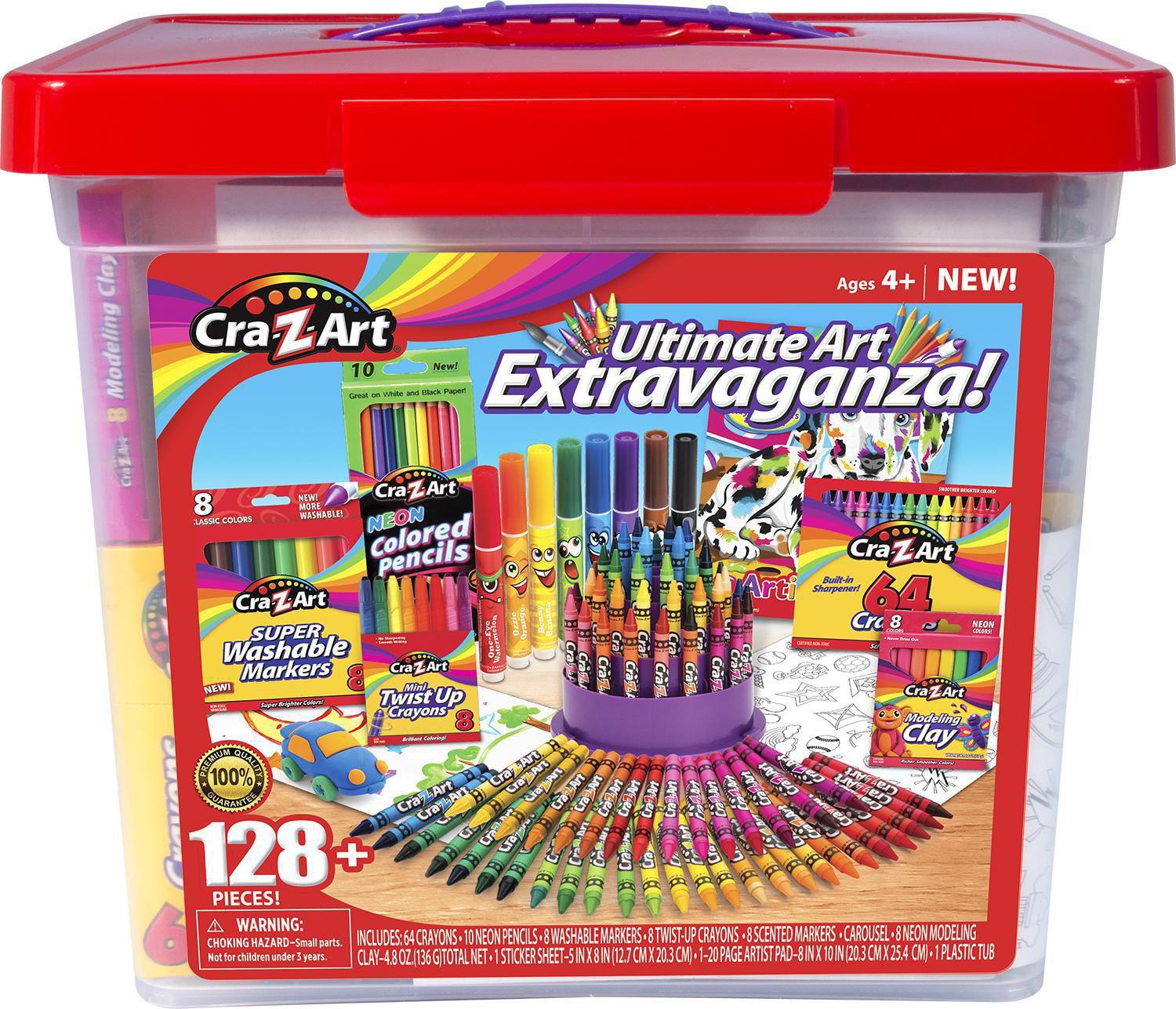 Cra-Z-Art Ultimate Art Extravaganza Activity Over Set 128 Pcs