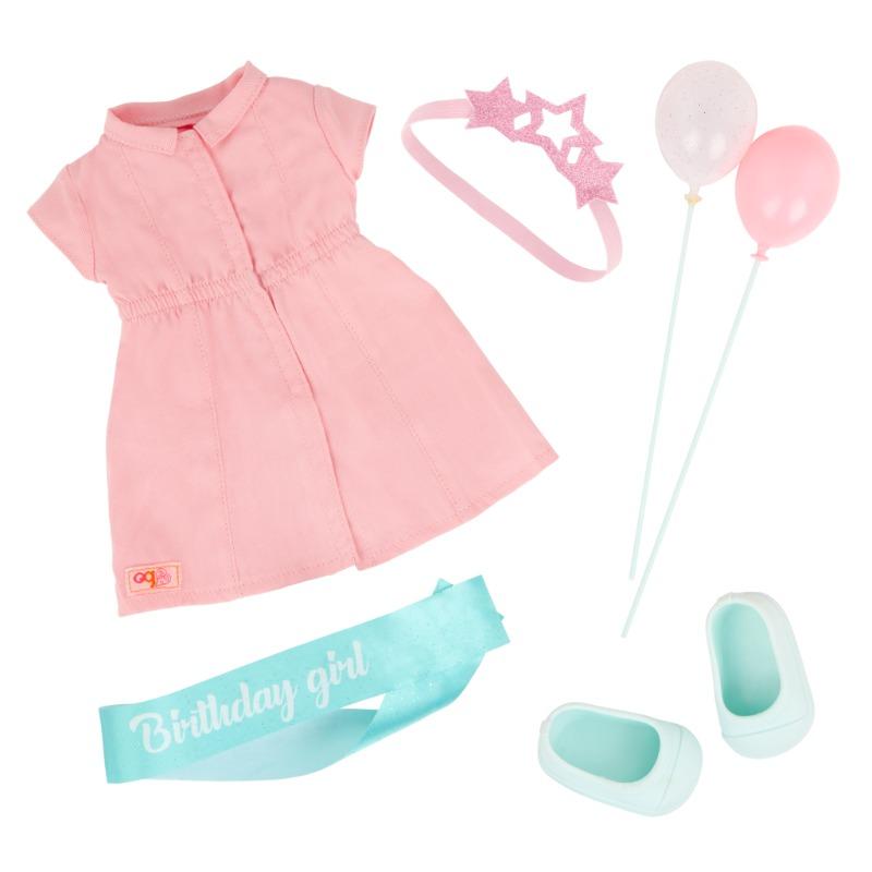 Our Generation Brenna Birthday Party Doll in Pink Dress