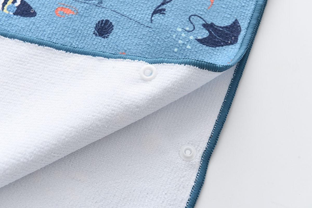 سيشل - رداء منشفة بتصميم السمك لون أزرق