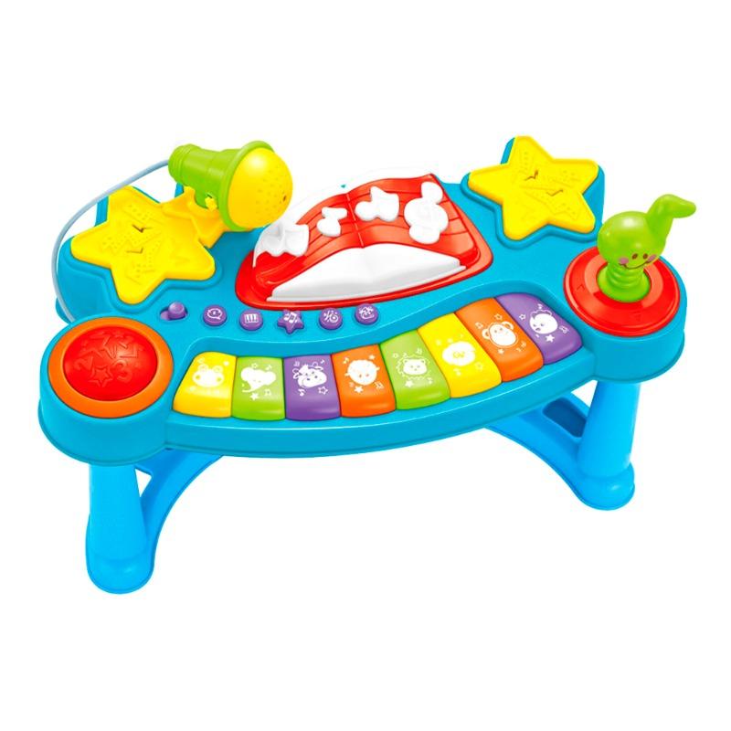 Electronic Piano with Microphone Light and Music