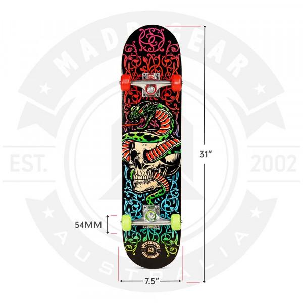 Madd Gear Snake Pit Mid Skateboard - 31 Inch