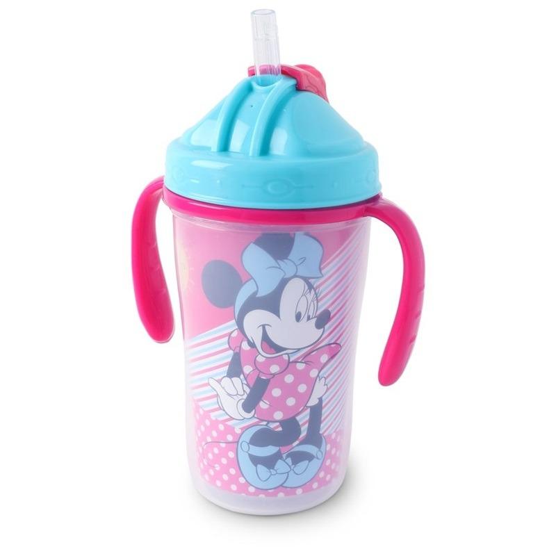 Disney Insulated Straw Sippy Cup With Handle 12oz - Pink