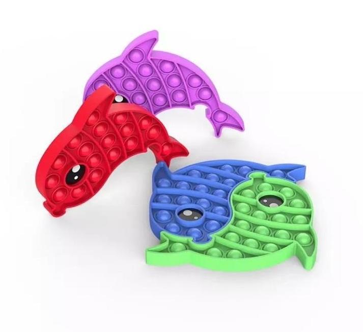 Pop It Bubble Fidget Toy Fish - Purple
