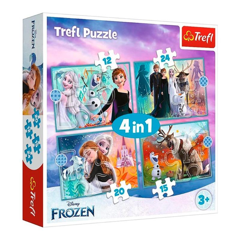 Trefl 4 in 1 Disney Frozen The Amazing World Puzzle