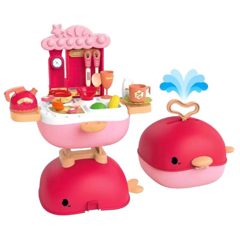 Kitchen Table And Bag - Pink Whale