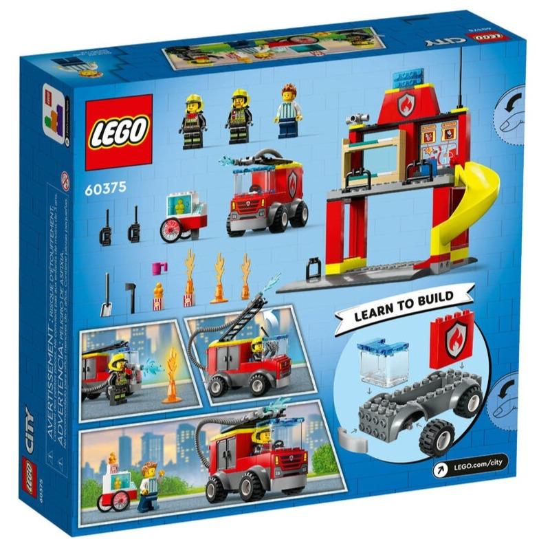 LEGO City Fire Station And Fire Engine Building Toy Set - 153 Pcs