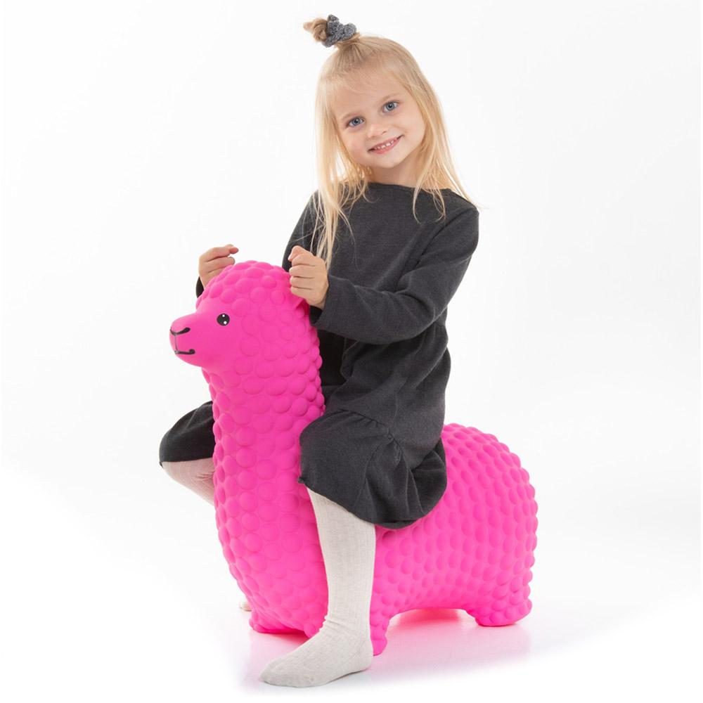 جيراردوس تويز - لعبة القفز القابلة للنفخ بتصميم ألباكا لون وردي