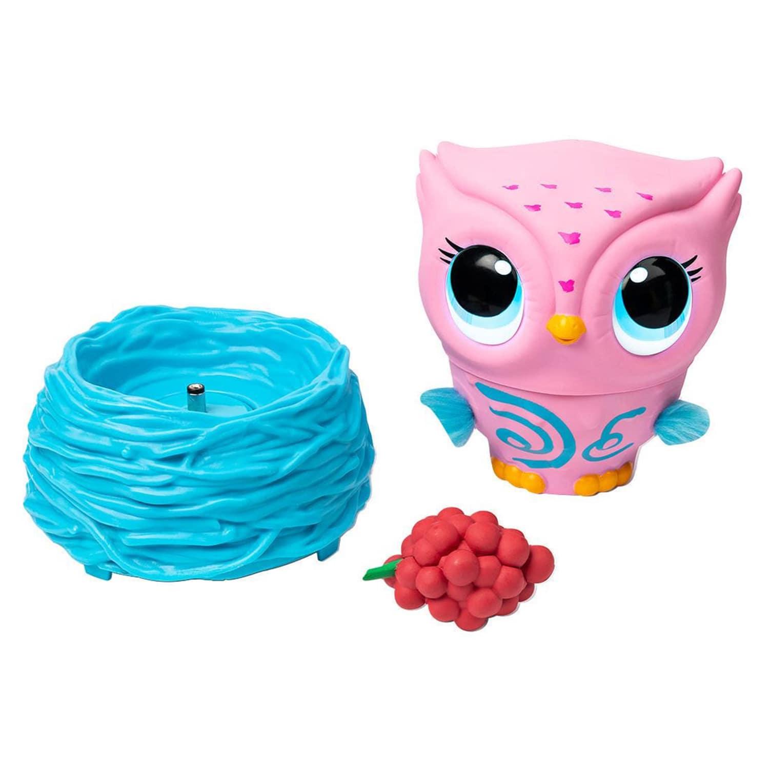 Owleez Flying Baby Owl Interactive Toy with Lights And Sounds - Pink