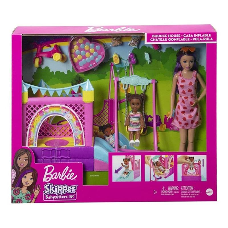 Barbie Skipper Babysitters Bounce House Playset