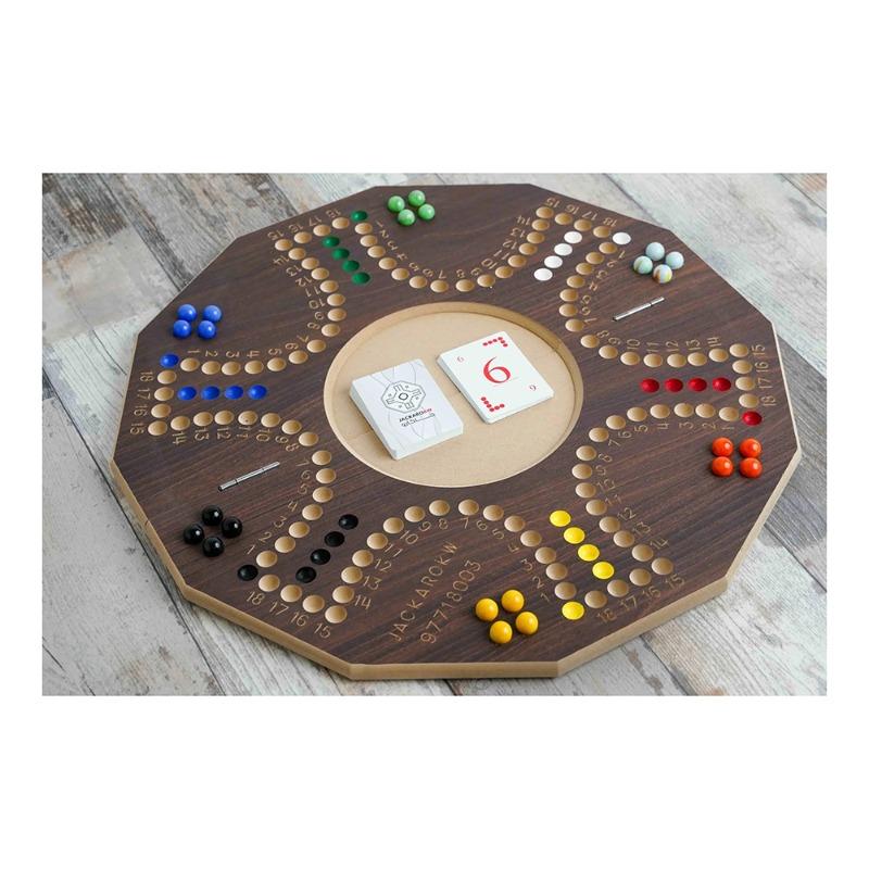 لعبة جاكارو قابلة للطي مع لوحة خشبية لون بني - 6 أشخاص