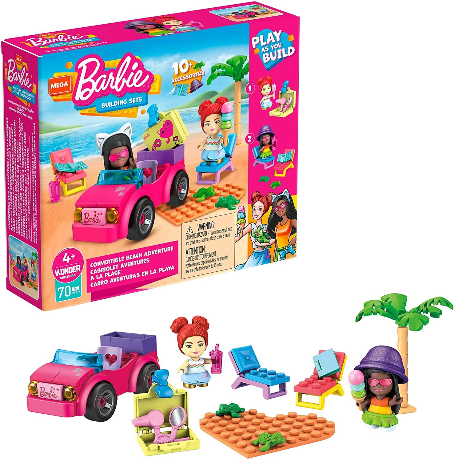 Barbie Location Beach Adventure Building Set - 70 Pcs