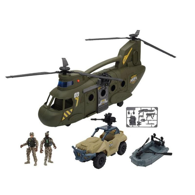 اشتري 1 واحصل على 1 مجانا سولدجر فورس - مجموعة لعب طائرة شينوك حاملة المركبات