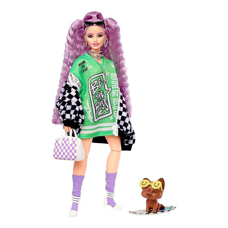 Barbie Extra Doll With Accessories And Dog - Purple Hair