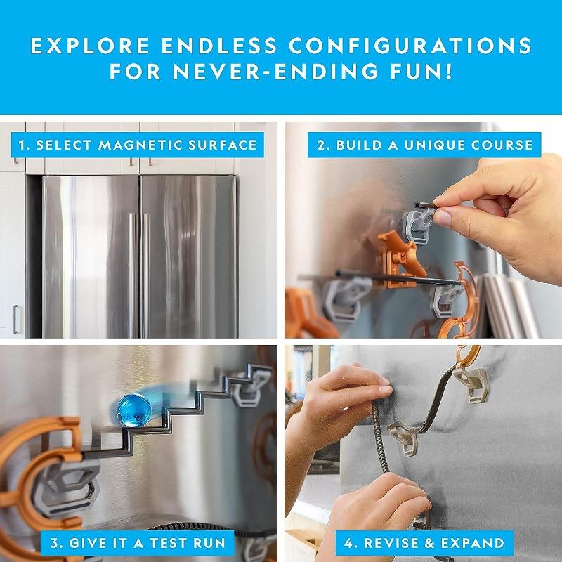 National Geographic Magnetic Marble Run - 75-Piece