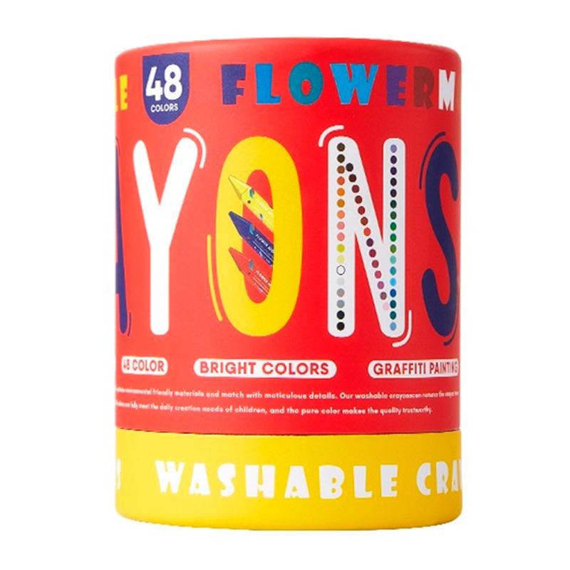 ليبزي - أقلام تلوين شمعية فلاور موناكو 48 لون مدببة