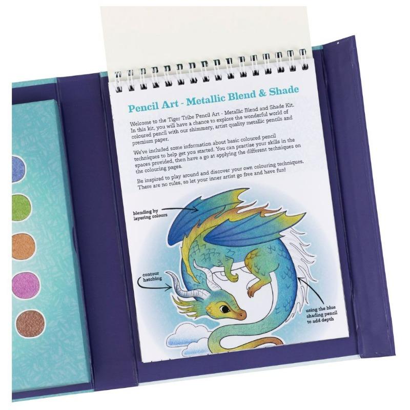 Tiger Tribe Pencil Art Metallic Blend And Shade