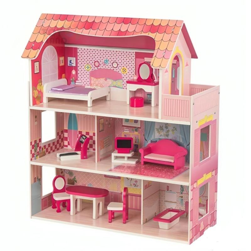 Kidland Big Wooden Dolls House Playset