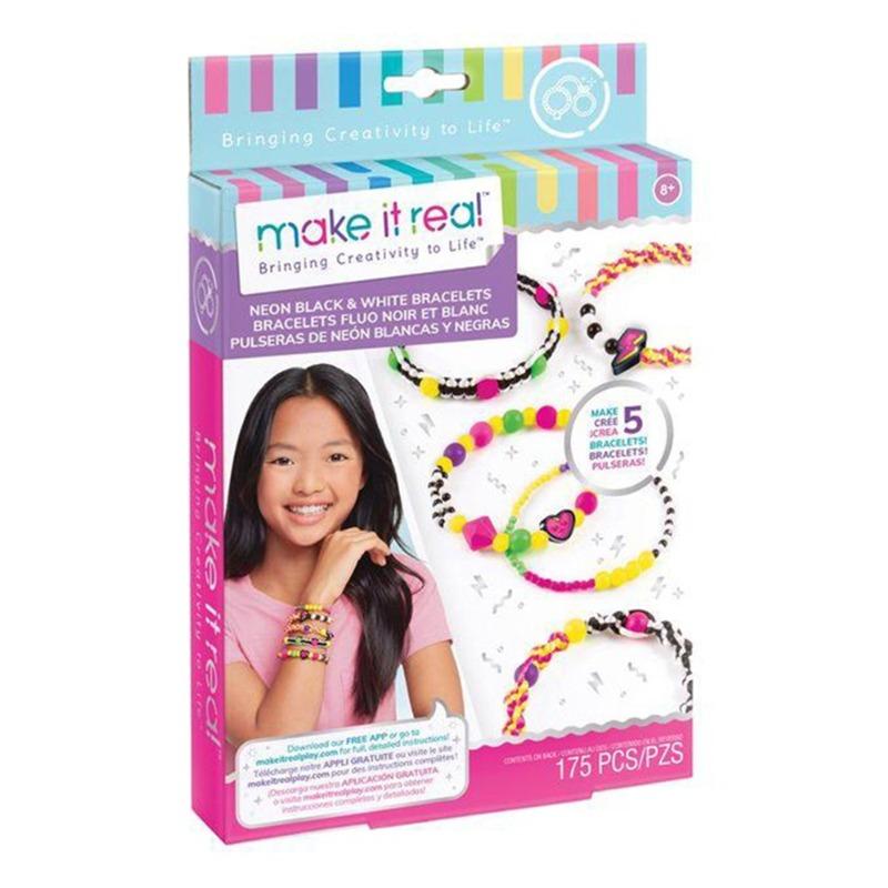 Make It Real - Neon Black & White Bracelets