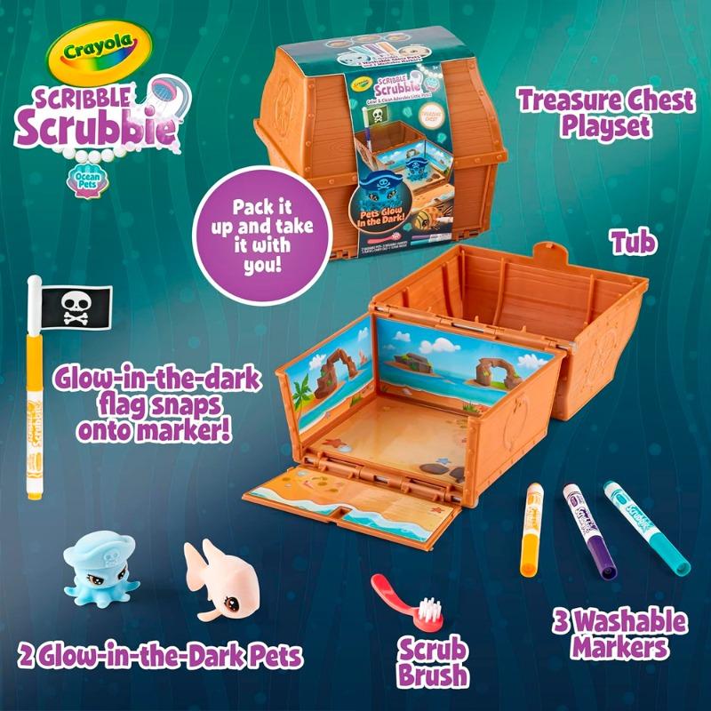 Crayola Scribble Scrubbie Pets Glow Ocean Playset
