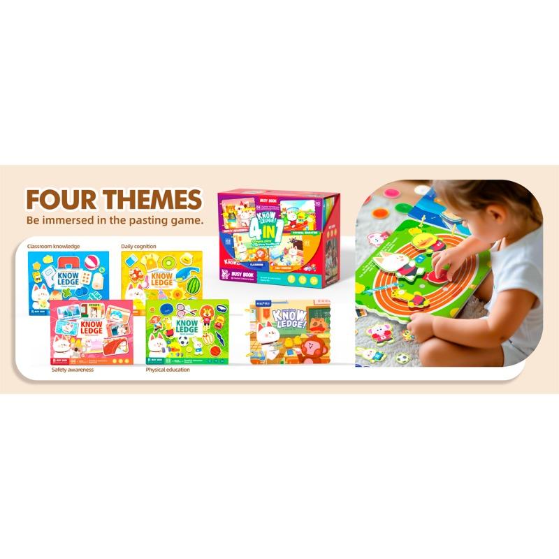 Children Knowledge Campus Awareness Sticker Book Blue