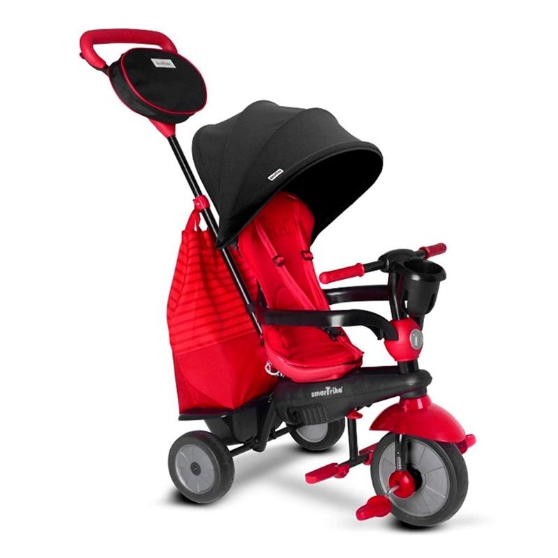 سمارترايك - عربة أطفال ثلاثية العجلات سوينغ 3 في 1 لون أحمر