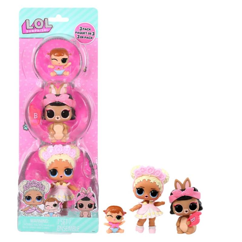 لول سربرايز - مجموعة الدمى 3 قطع - فلاور تشايلد + شورت ستوب هوب + ليل ماجوريت