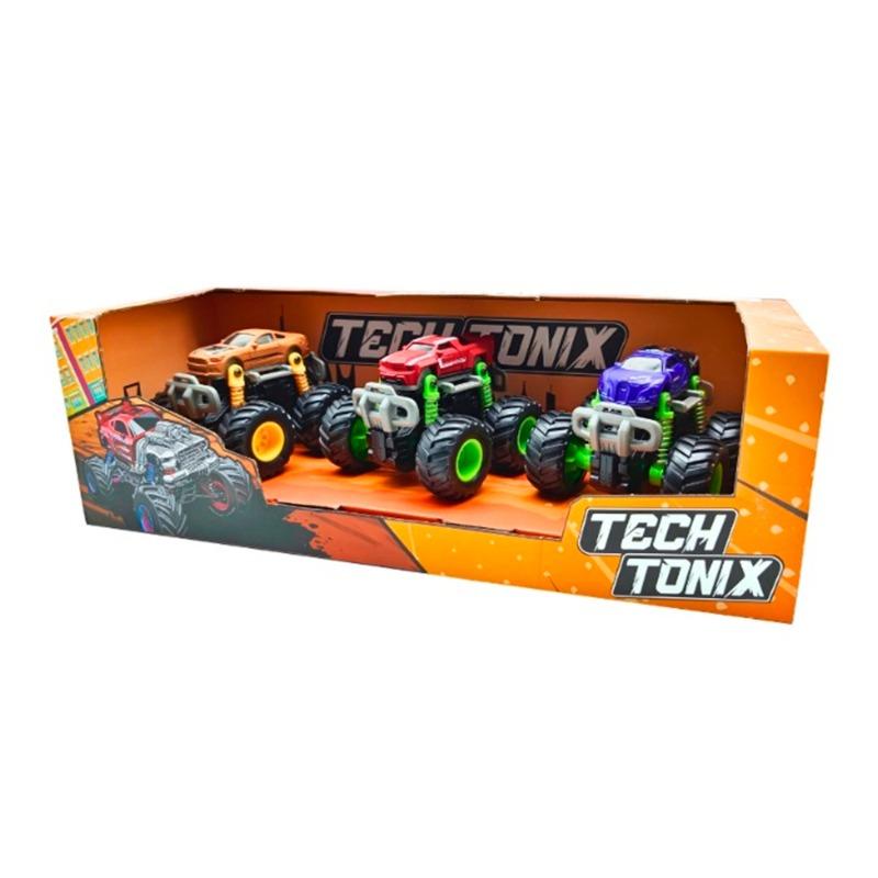 Tech Tonix Alloy Sliding Simulation Car Display Set - Multicolors