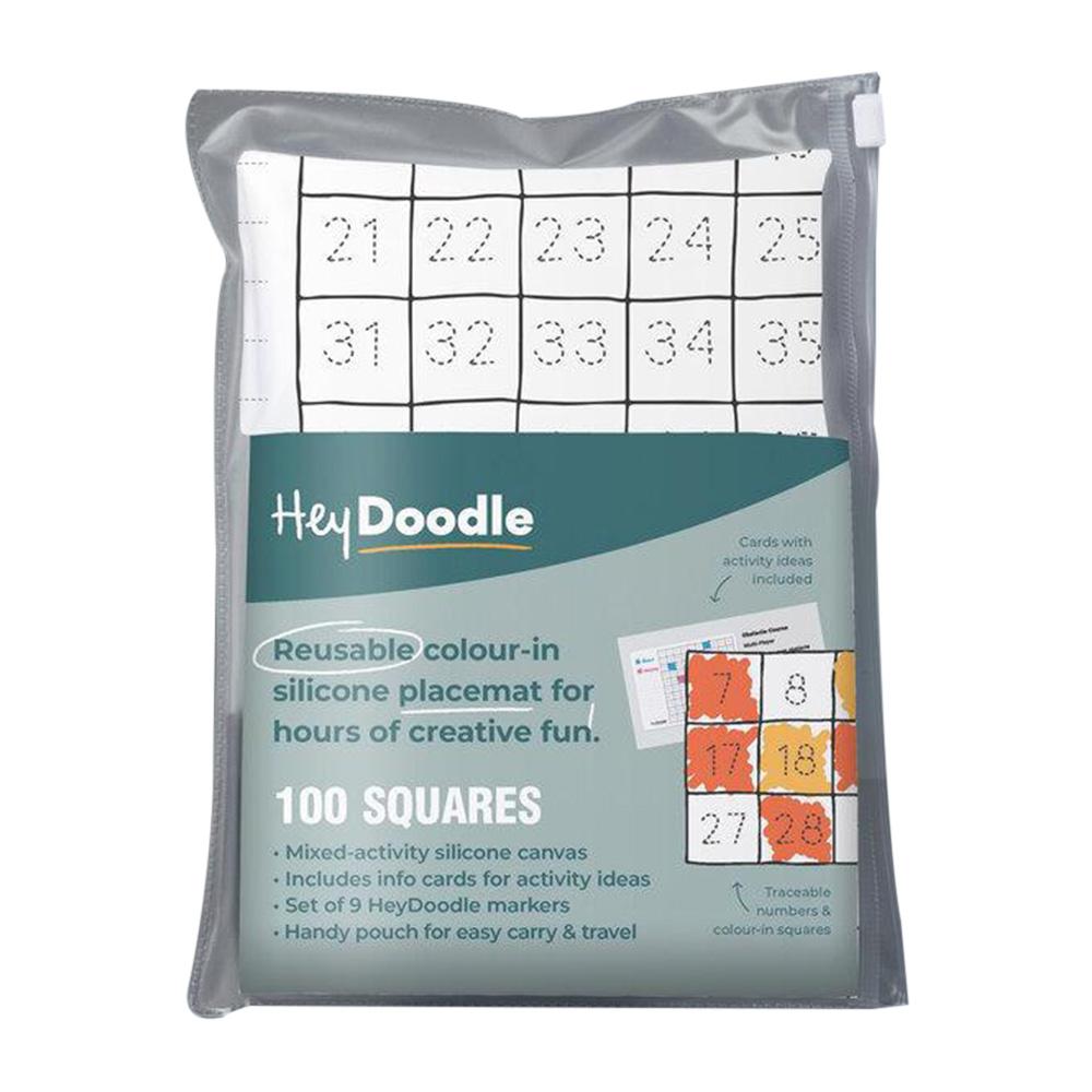 HeyDoodle 100 Squares Silicone Mat Colouring