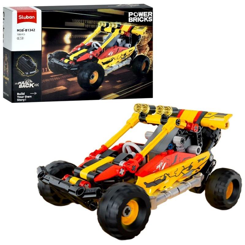 POWER BRICKS Car 12 Pull Back Sports Building Set 186 pcs