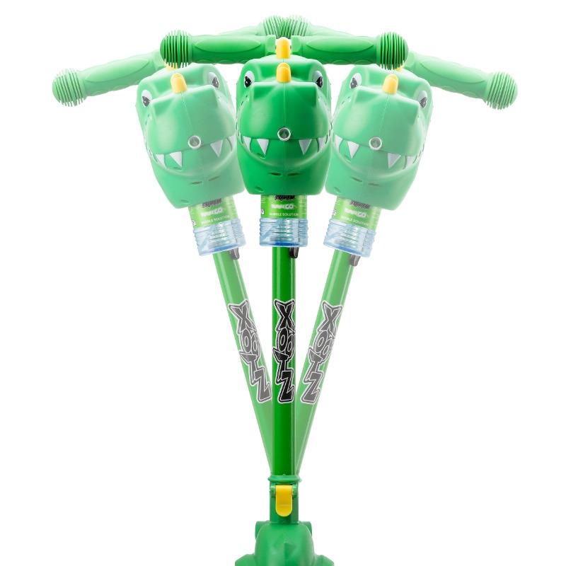 إكسووتز - سكوتر فقاعات الديناصور بابل جو للأطفال - لون أخضر