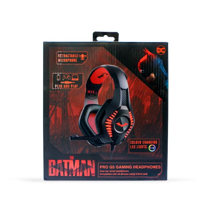 Batman Pro G5 Gaming Headphones Black Red