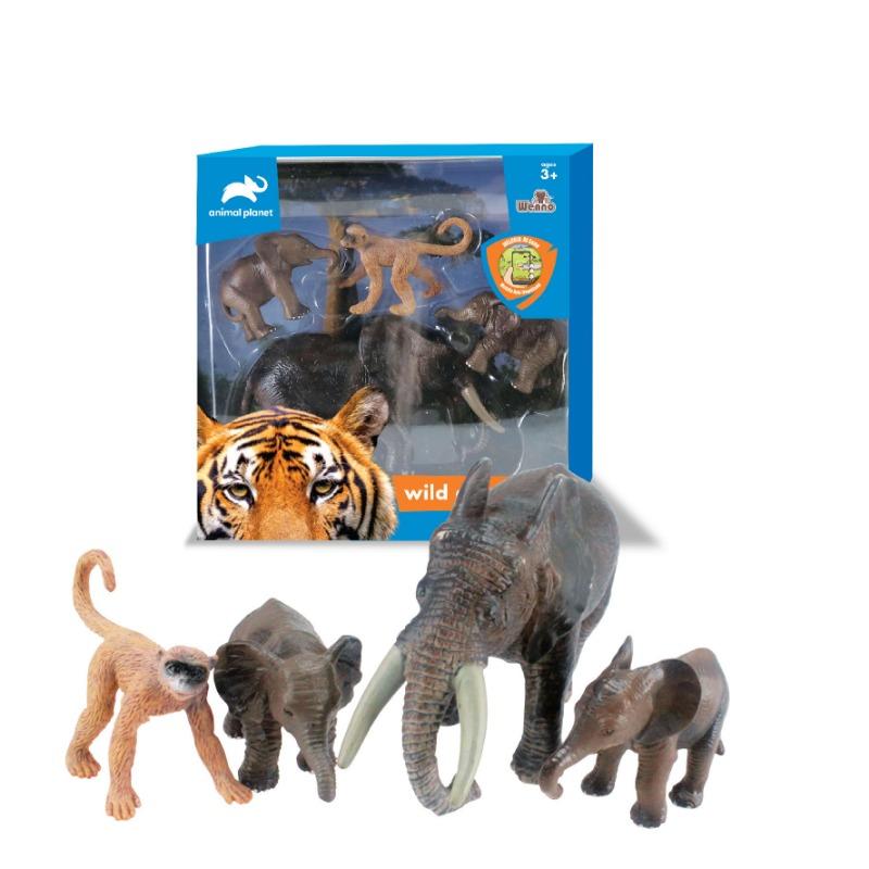 الحيوانات البرية مجموعة 4 قطع.