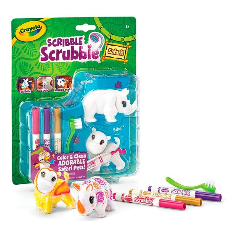 كرايولا - مجموعة تلوين حيوانات سفاري سكريبيل سكرابي