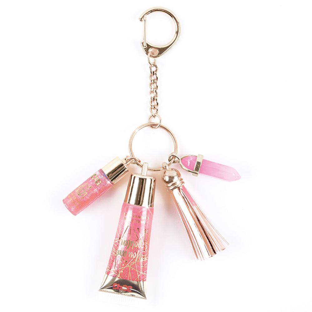 3C4G - Pink & Gold Keychain Lip Gloss-Makeup