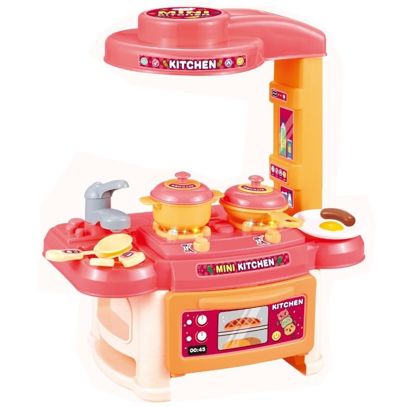 مكعبات سحرية ملونة ومجموعة ألعاب مطبخ صغير