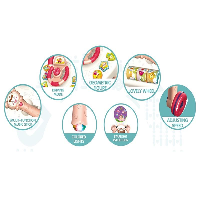 سانجاو - مشاية عجلة قيادة باضاءة وموسيقى