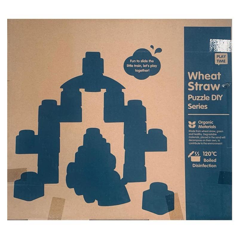 Glowy Build (Geomag Glow Magnetic Construction Set + Wheat Straw Puzzle DIY)