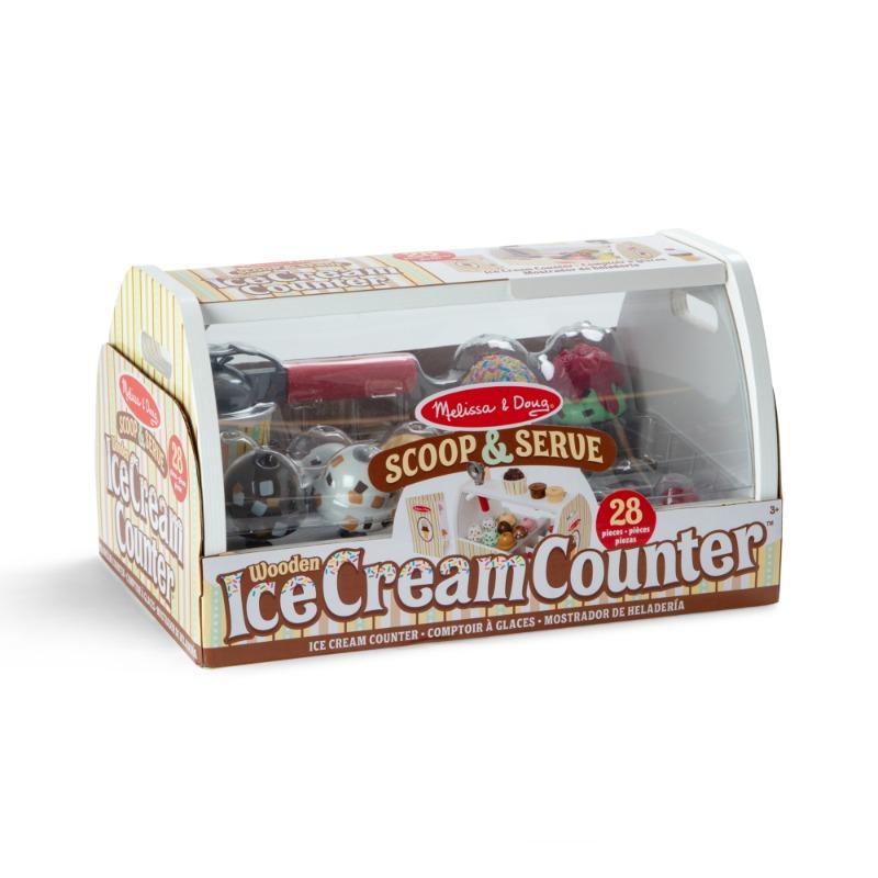 Melissa And Doug - Wooden Scoop and Serve Ice Cream Counter