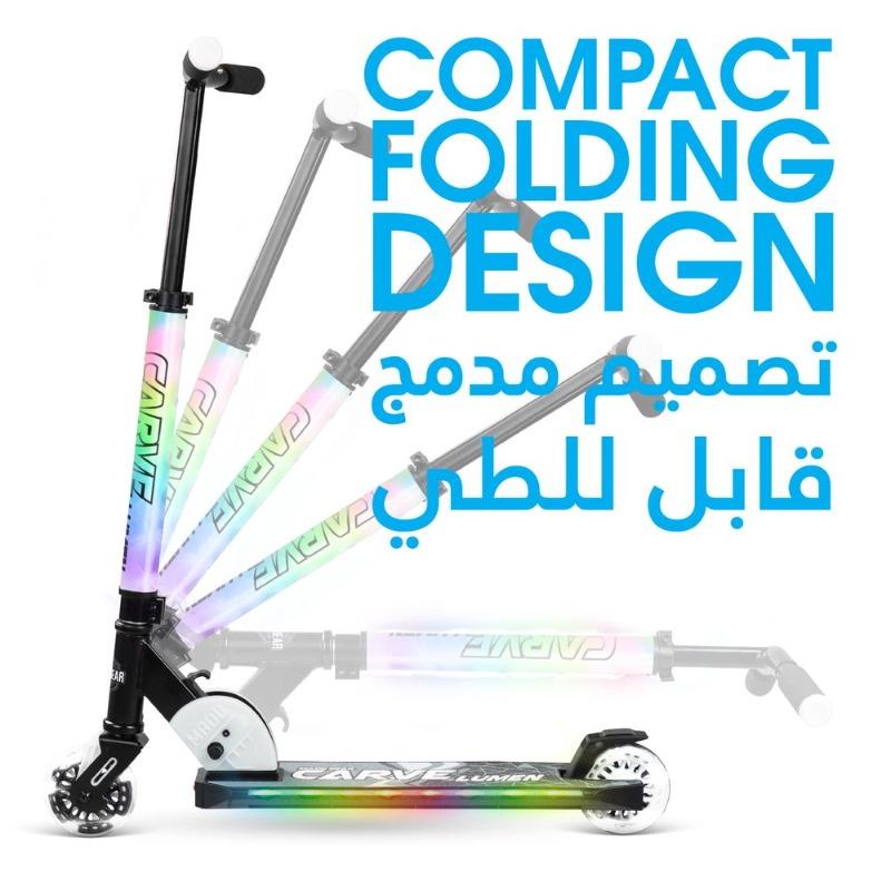 Madd Gear Carve Lumen Scooter - Black And White