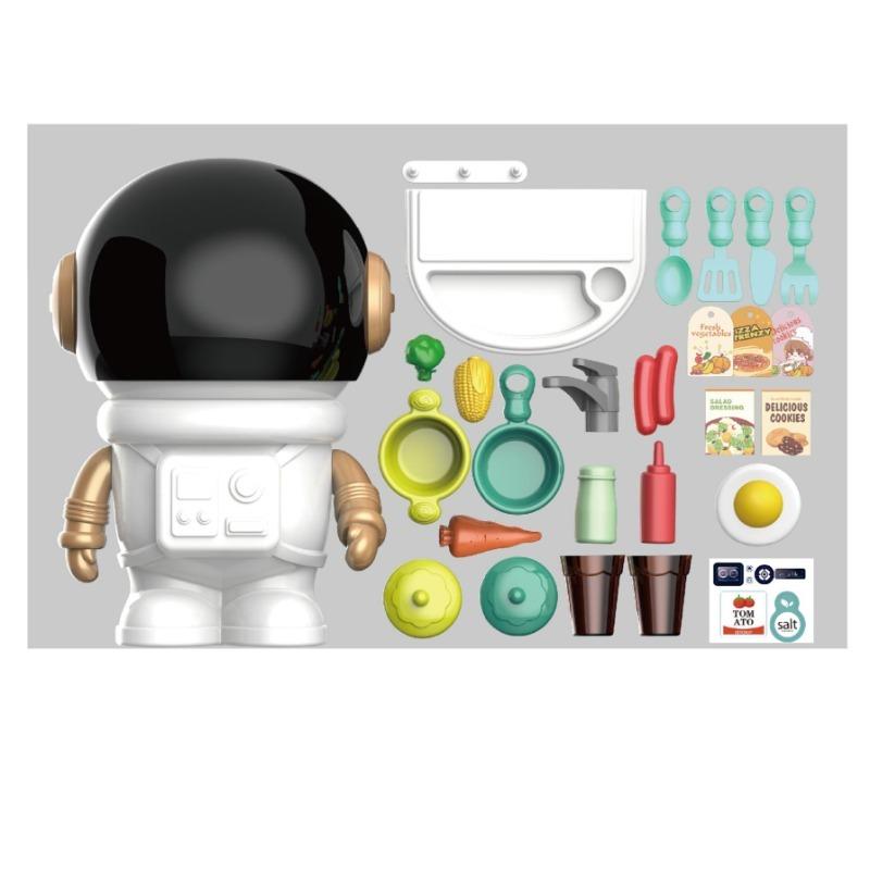 Lion Backpack Set + Space Playhouse Cooking Set 27pcs Bundle