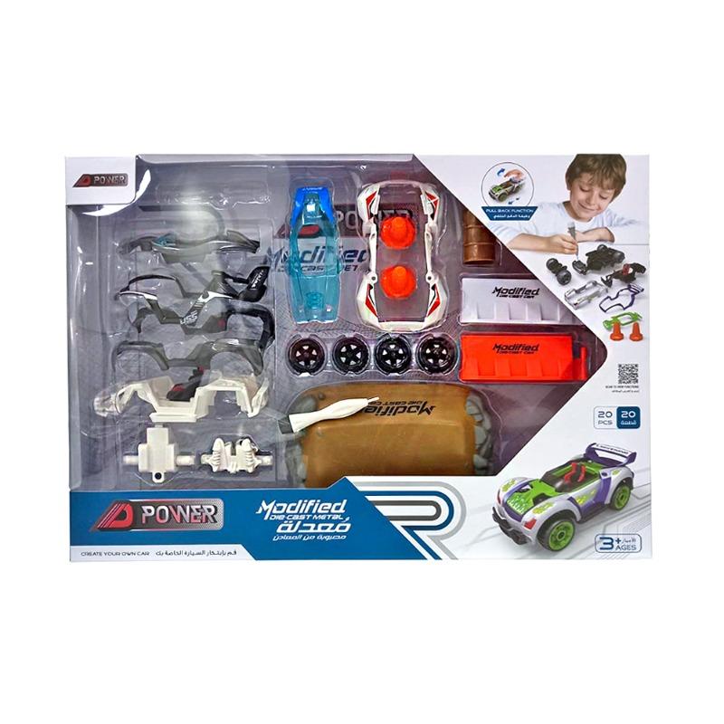 D Power Modified Diecast Car Building Kit - 20 Pieces