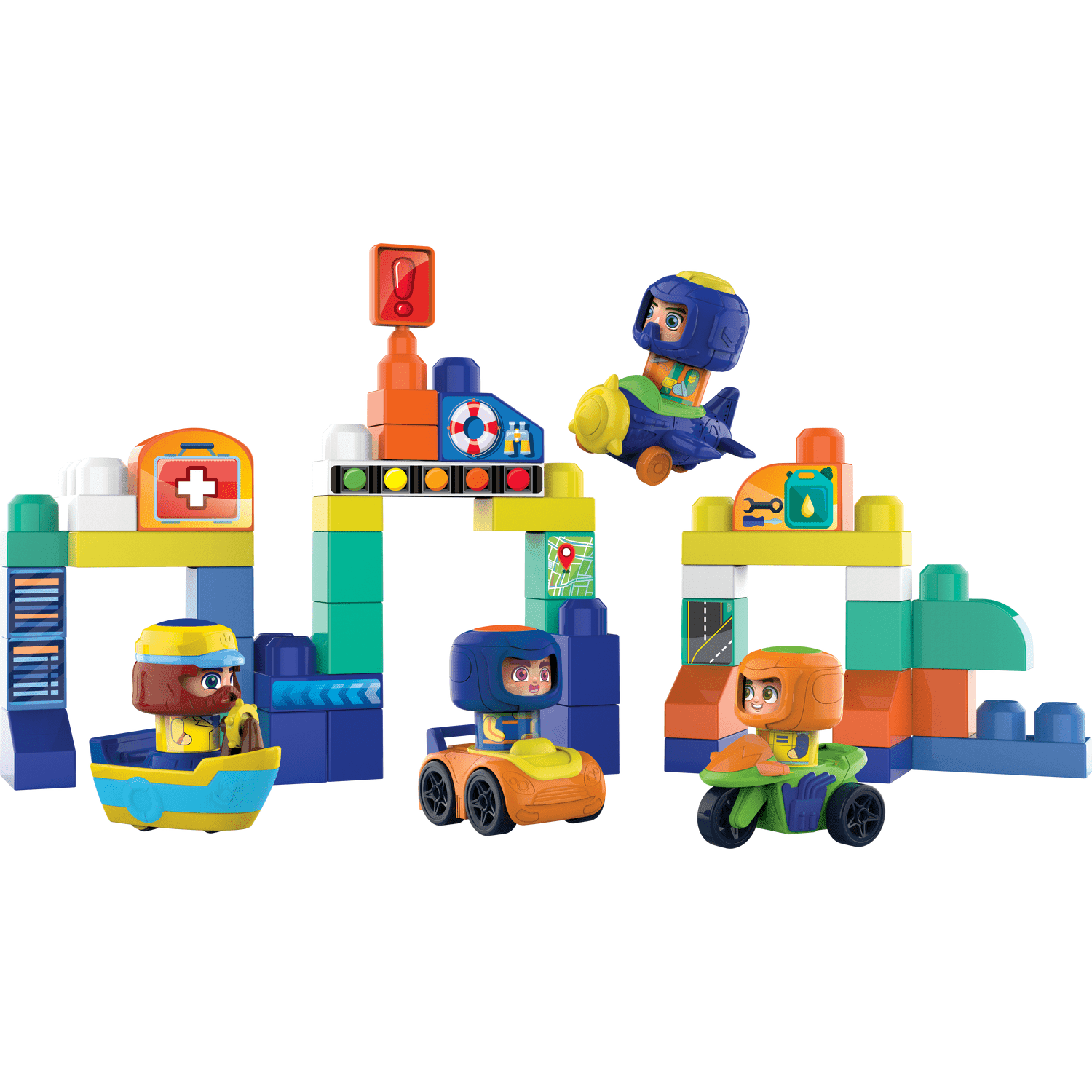 Build Me Up Block Maxi Spin Head Figure - 48 Pcs