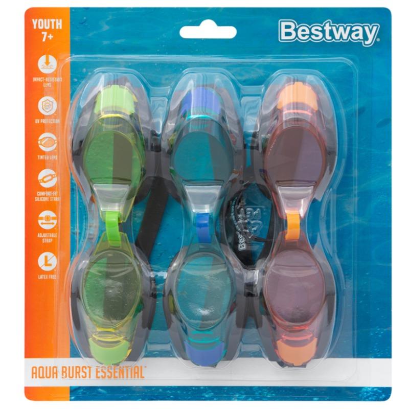 Bestway Aqua Burst Essential Swimme  Swim Goggles - 3 Pcs